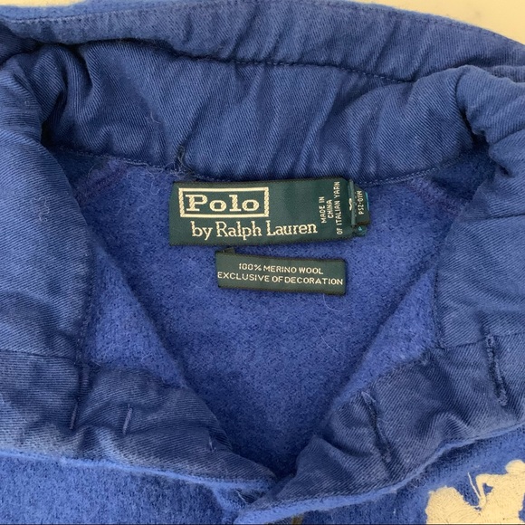 Polo by Ralph Lauren Opened with 5 Buttons Straight Collar trimmed Sweater Shirt - Picture 3 of 10